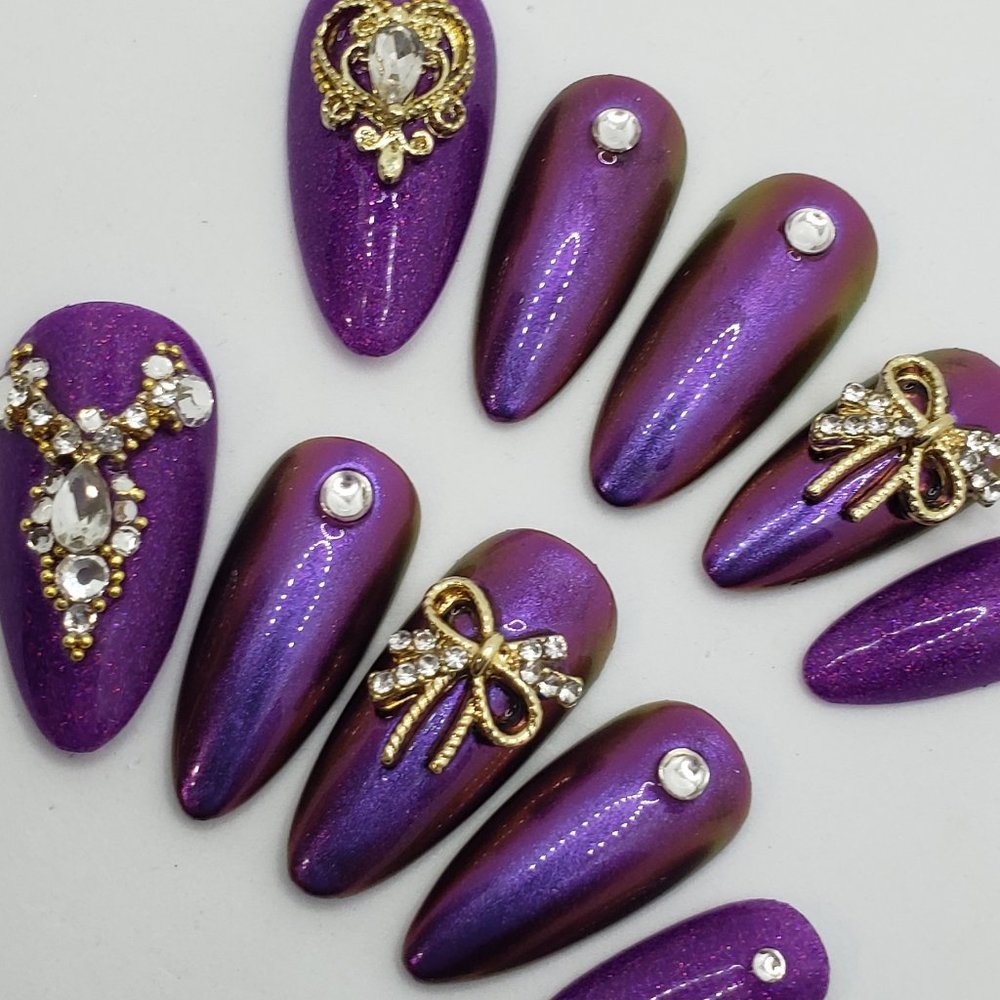 Medium Almond Gel Press On Nails